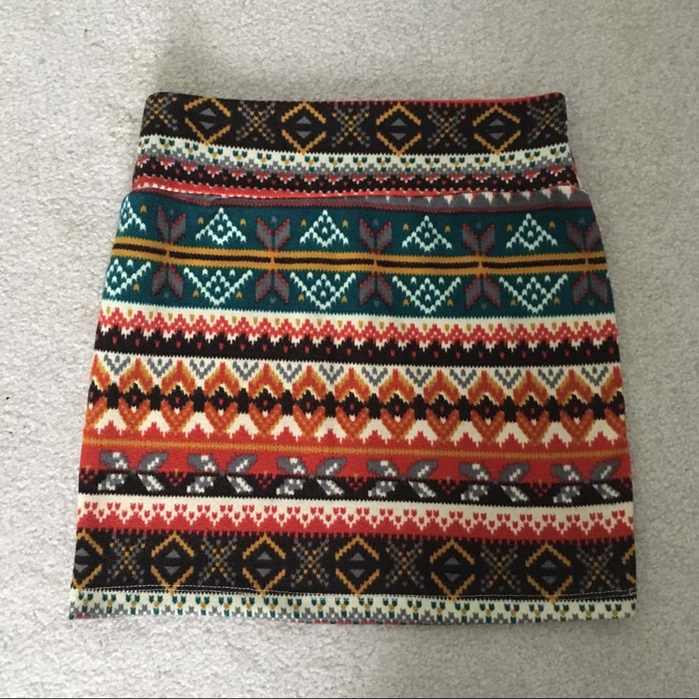 Aztec Printed Skirt